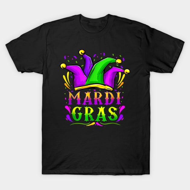 Hat Cute Mardi Gras Funny Mardi Gras Beads Men Womens Kids T-Shirt by omorihisoka